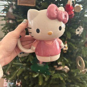 Sanrio Hello Kitty Mug Pink Bow Standing Ceramic Mug
